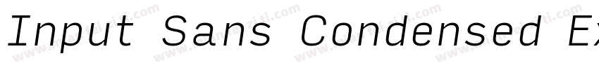 Input Sans Condensed Extra Light字体转换